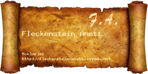Fleckenstein Anett névjegykártya